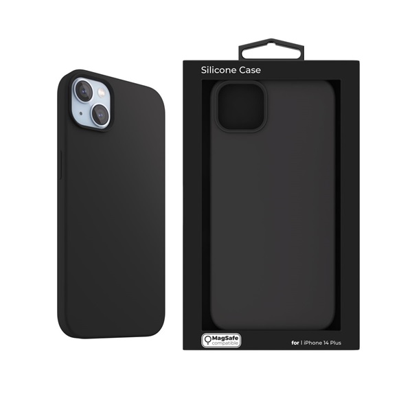 NextOne IPH-14MAX-MAGCASE-BLACK iPhone 14 Plus fekete szilikon MagSafe hátlap NextOne IPH-14MAX-MAGCASE-BLACK iPhone 14 Plus fekete szilikon MagSafe hátlap
