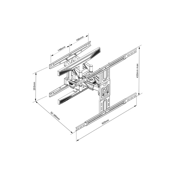 MULTIBRACKETS fali rögzítő, M VESA Flexarm L Full Motion Dual MULTIBRACKETS fali rögzítő, M VESA Flexarm L Full Motion Dual
