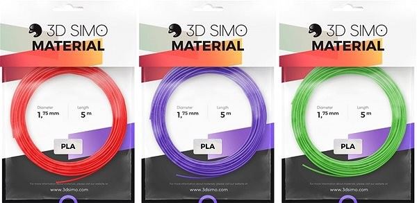 3D Simo Filament PLA II - piros, lila, zöld (G3D3010)