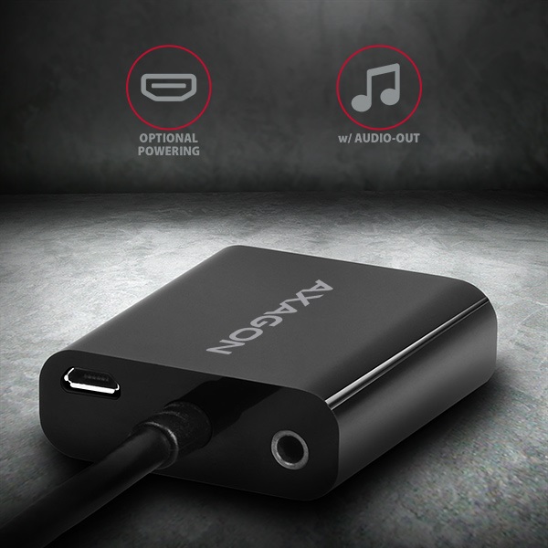 Axagon RVH-VGAN HDMI 1.4b - VGA + audio kimenet adapter