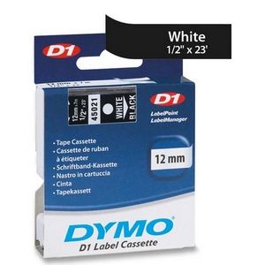 DYMO "D1" Feliratozógép szalag 12 mm x 7 m fehér-fekete (GD45021) DYMO "D1" Feliratozógép szalag 12 mm x 7 m fehér-fekete (GD45021)