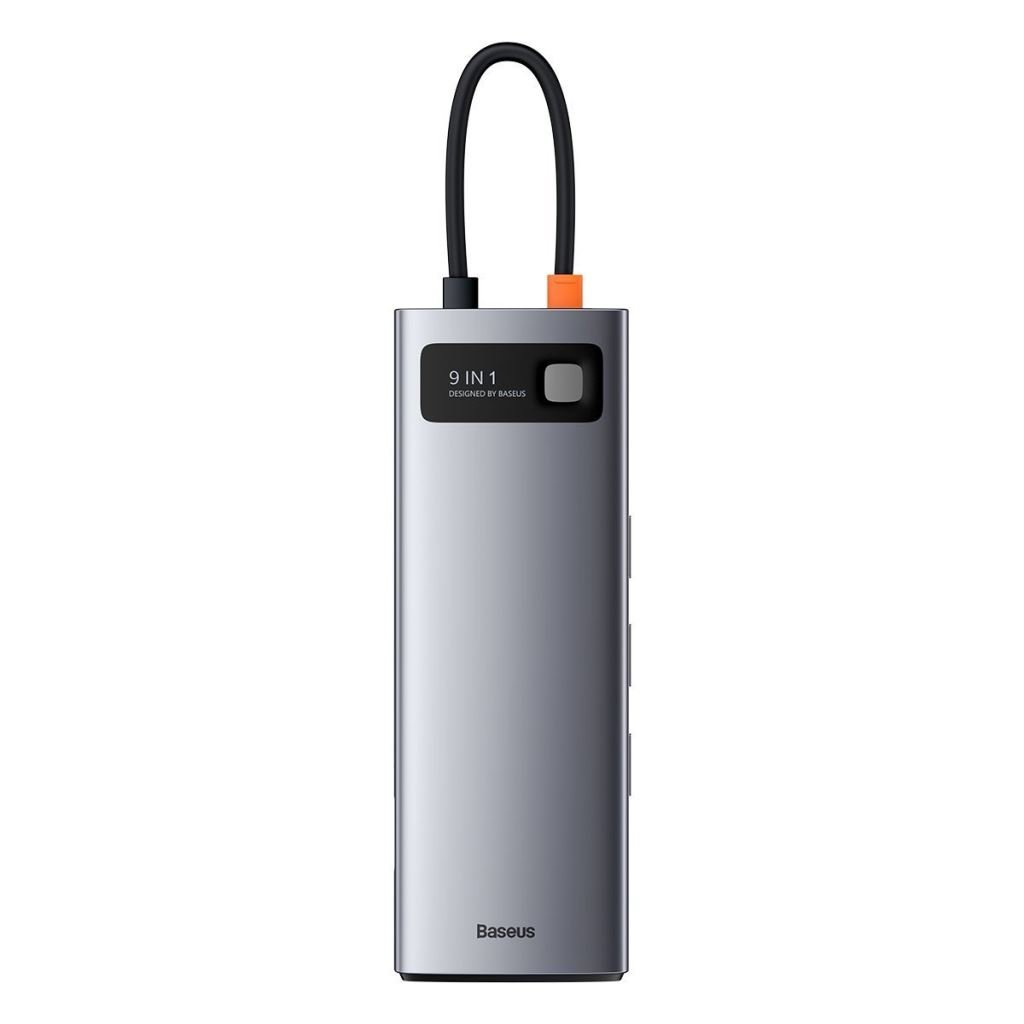 Baseus Metal Gleam Series 9 az 1-ben HUB, USB-C --> 3xUSB 3.0, HDMI, USB-C PD, Ethernet RJ45, microSD/ SD, VGA (CAHUB-CU0G) Baseus Metal Gleam Series 9 az 1-ben HUB, USB-C --> 3xUSB 3.0, HDMI, USB-C PD, Ethernet RJ45, microSD/ SD, VGA (CAHUB-CU0G)