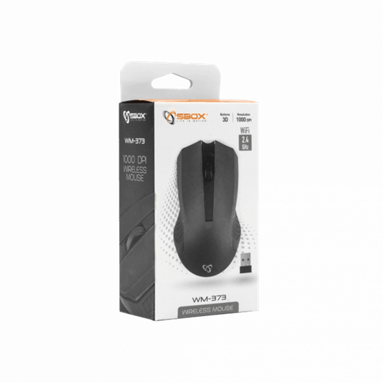 SBOX WM-373B Vezeték nélküli egér Fekete