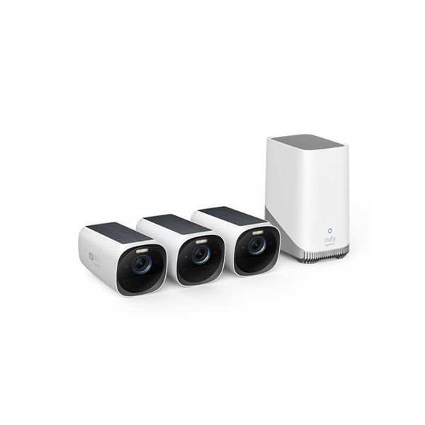 ANKER EUFYCAM3 Biztonsági Kamera Rendszer (3+1) 4K, Beépített Napelem, WiFi-s, vízálló, kültéri - T88723W1