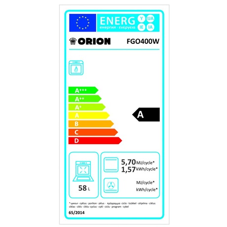 Orion FGO400W TŰZHELY GÁZ Orion FGO400W TŰZHELY GÁZ