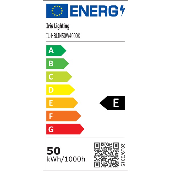 Iris Lighting 50W/130lm/Philips 2835 SMD/60x100 fok LED lineáris csarnokvilágító lámpa (IL-HBLIN50W4000K)