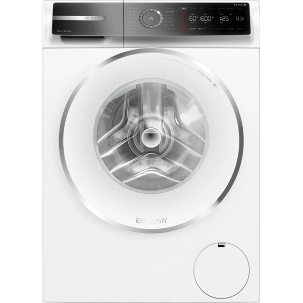 Bosch WGB25692BY  Elöltöltős mosógép Fehér-fekete -  10kg, 1600 ford./perc, A Energiaosztály, Home Connect, IronAssist gőzprogram