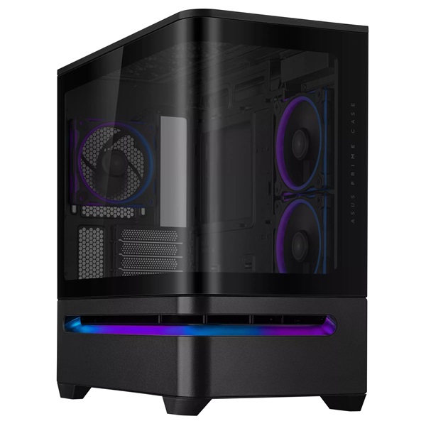 Asus PRIME AP202 (táp nélküli) ablakos ARGB mATX ház Fekete