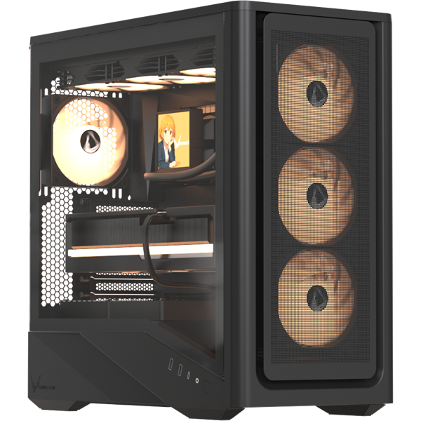 Formula Air Power G9 Duo PA ablakos  4x12cm venti  EATX Számítógépház Fekete