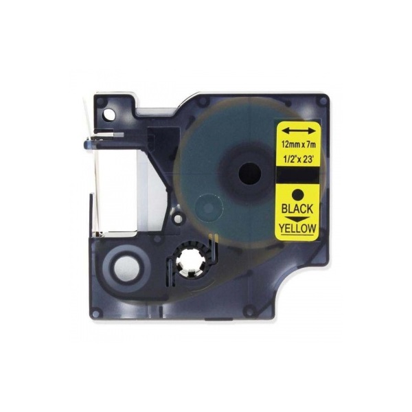 Dymo D1 12mmx7m sárga/fekete feliratozógép szalag