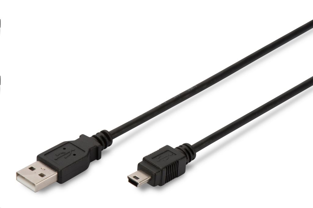 Assmann USB A -> Mini USB B összekötő kábel 3m (AK-300108-030-S) Assmann USB A -> Mini USB B összekötő kábel 3m (AK-300108-030-S)