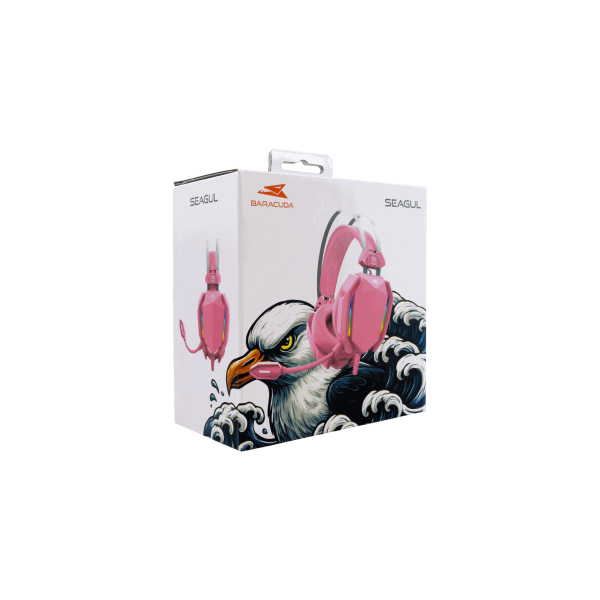 BARACUDA BGH-041P SEAGUL-P gamer fejhallgató mikrofonnal, pink