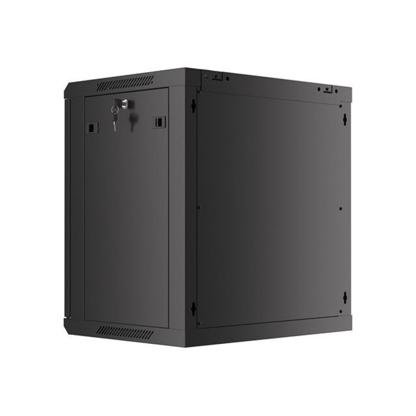 Lanberg 12U 19" fali rack szekrény 600x450mm fekete (WF01-6412-10B)