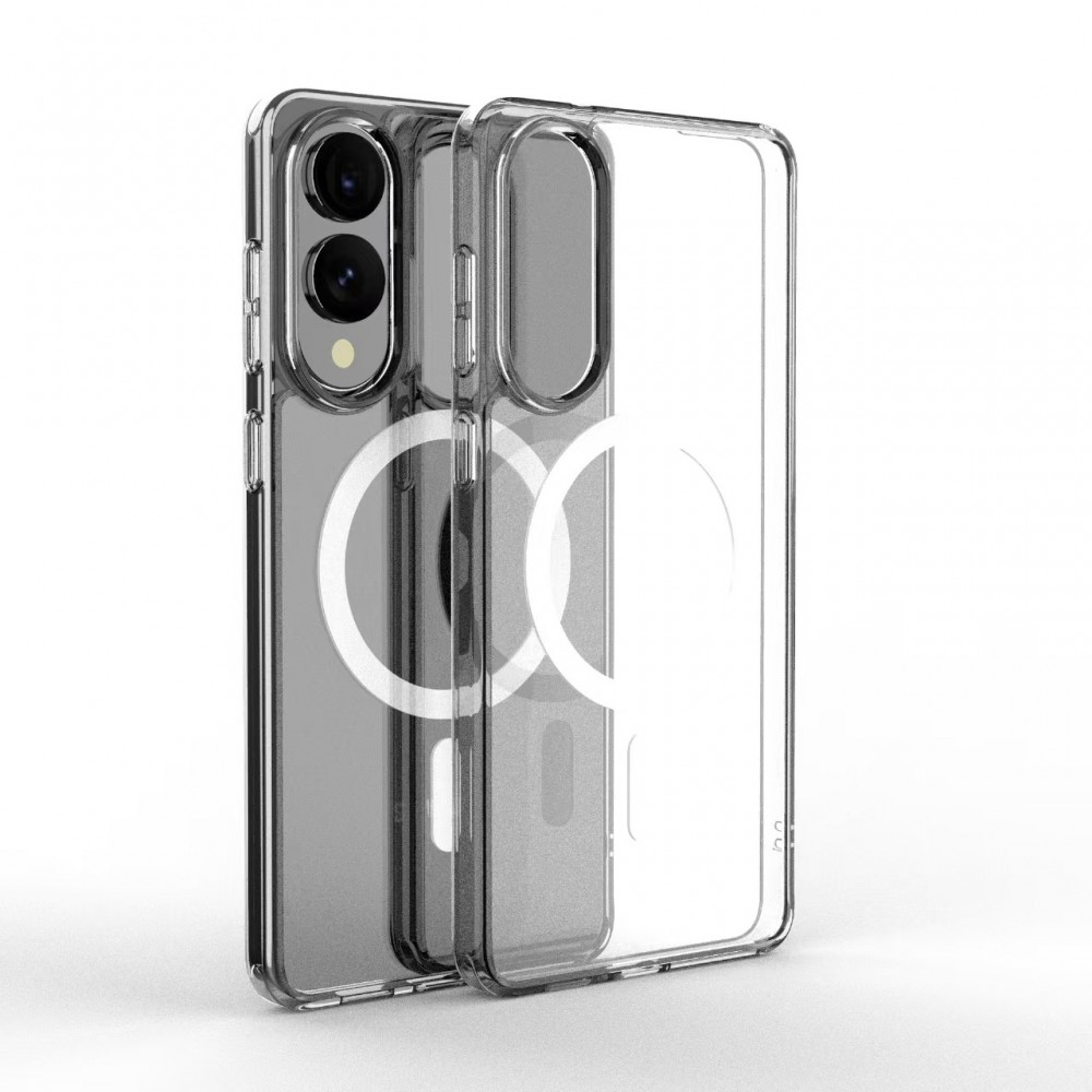 Samsung S25 Edge mágneses design tok, Átlátszó