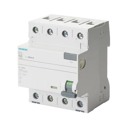 Siemens 5SV3444-6  ÁVK A 40/4 100MA 4 MODUL védőkapcsoló