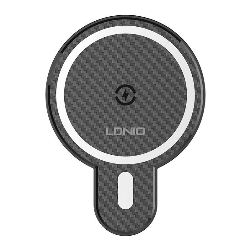 LDNIO Car Mount ,MA20 with inductive charger 15W and metal ring (Black) LDNIO Car Mount ,MA20 with inductive charger 15W and metal ring (Black)