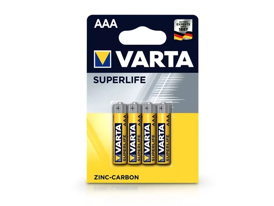 Varta Superlife Zinc-Carbon AAA ceruza elem 4db/csomag (VR0022)