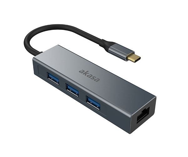 Akasa 3 portos USB Hub + Ethernet szürke (AK-CBCA20-18BK) Akasa 3 portos USB Hub + Ethernet szürke (AK-CBCA20-18BK)