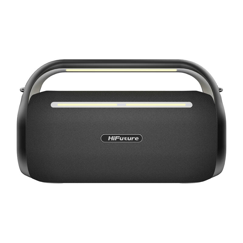 HiFuture Music Box 100 Bluetooth Hordozható hangszóró + 2 mikrofon Fekete