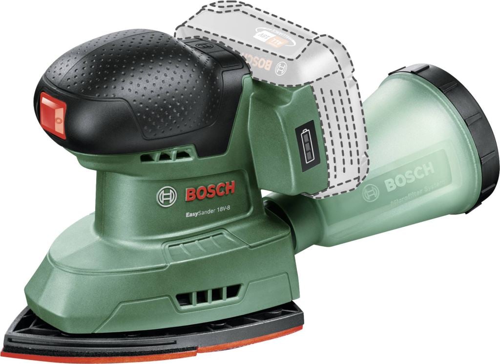 Bosch EasySander 06033E3000 18V-8 akkus multicsiszoló, akkumulátor és töltő nélkül  