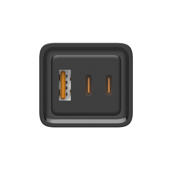 COLORWAY CW-CHS039PD-BK  USB töltő adapter GaN3 Pro Power Delivery (USB-A + 2 USB TYPE-C) (65W) Fekete  