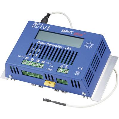 IVT MPPTplus 20A Napelem töltésszabályozó MPPT 12 V, 24 V 20 A