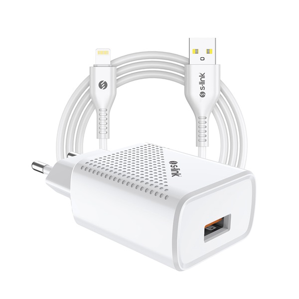S-Link SL-EC40L 1db USB 5V/2.4A 12W Gyorstöltés Lightning-USB 100cm adat+töltőkábel Fehér) S-Link SL-EC40L 1db USB 5V/2.4A 12W Gyorstöltés Lightning-USB 100cm adat+töltőkábel Fehér)