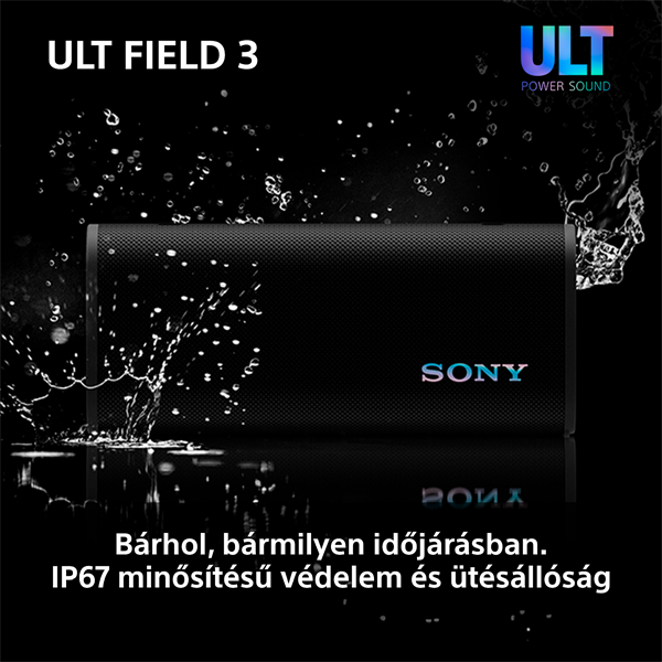 Sony ULT Field 3 fekete Bluetooth hangszoró