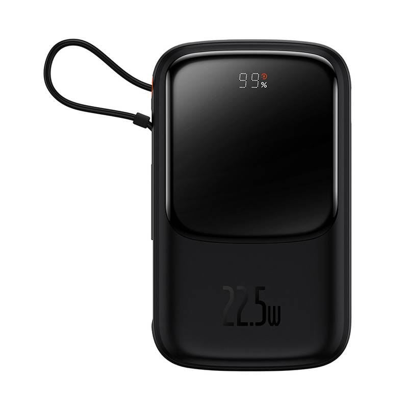 Baseus Qpow Pro Power Bank Lightning kábellel 10000mAh 20W fekete (PPQD020001)