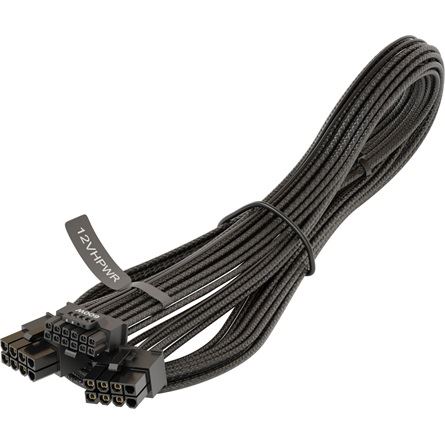 Seasonic 2db 8pin -> Power 16pin PCIe 12VHPWR F/F tápkábel 0.75m 600W fekete (WATX16883EW)