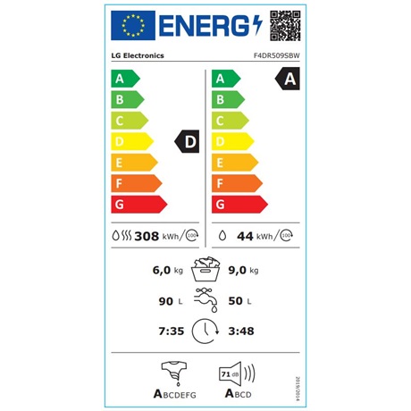 Lg F4DR509SBW MOSÓ-SZÁRÍTÓGÉP
