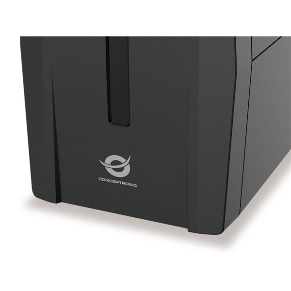 Conceptronic 1000VA  ZEUS07E  4x IEC C13  line-interaktív RJ45 vonalvédelem Szünetmentes   Fekete 