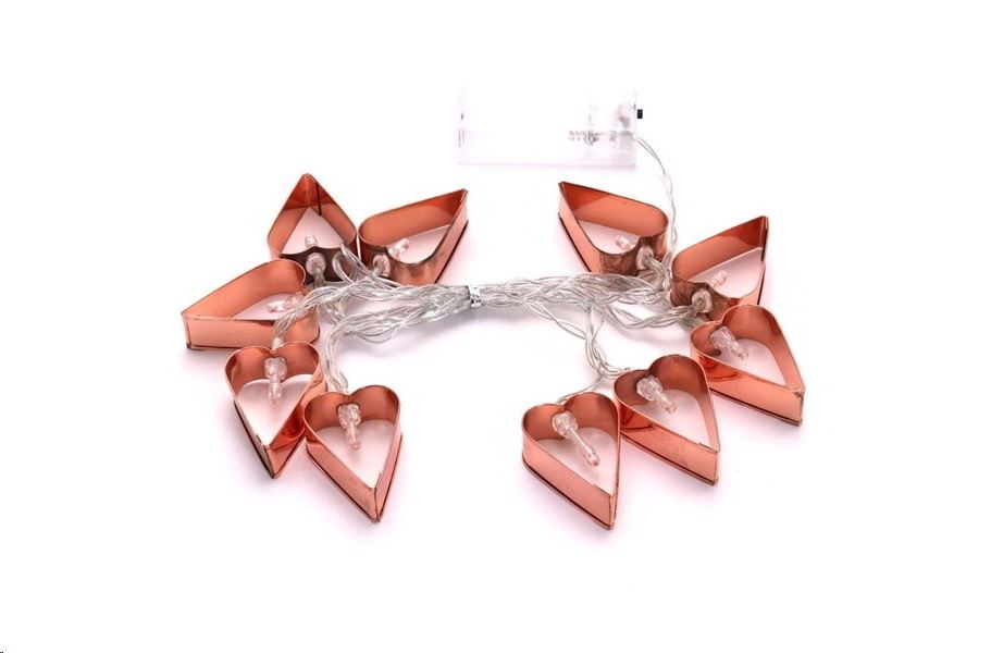 IRIS Szív alakú fém/2m/meleg fehér/10db LED-es/2xAA elemes fénydekoráció  (240-06) IRIS Szív alakú fém/2m/meleg fehér/10db LED-es/2xAA elemes fénydekoráció  (240-06)