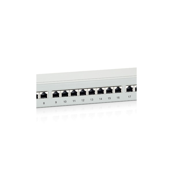 Equip 326324 24 port Cat6 1U árnyékolt Patch Panel Szürke
