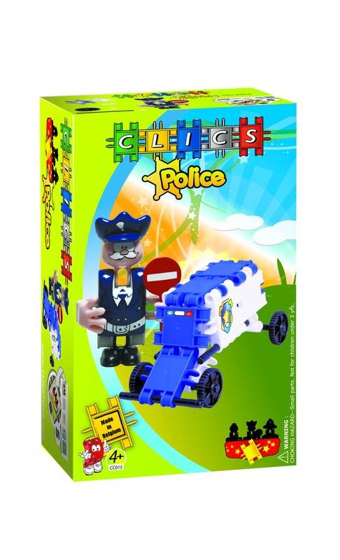 Clics Rendőrautó rendőrrel építőjáték (CC015) Clics Rendőrautó rendőrrel építőjáték (CC015)