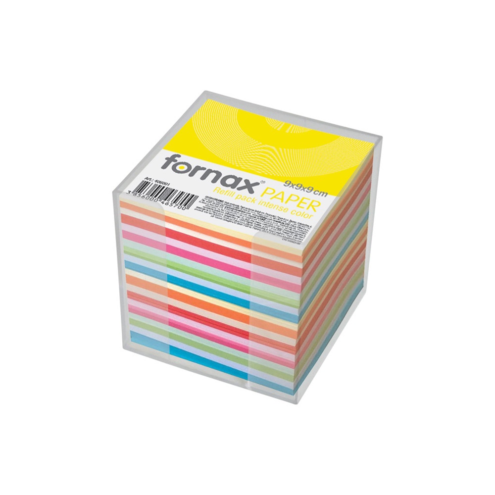 Fornax Kockatömb transzparens tartóban színes pasztell és intenzív 9x9x9cm, (000012644) Fornax Kockatömb transzparens tartóban színes pasztell és intenzív 9x9x9cm, (000012644)
