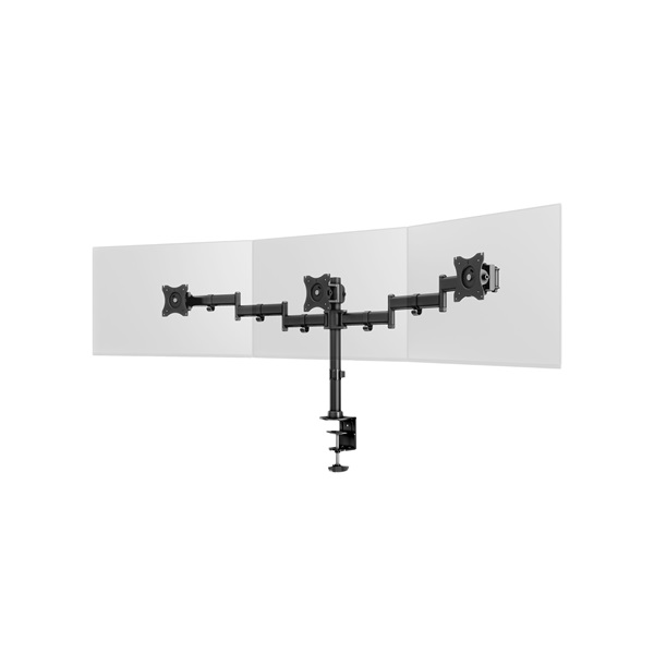 MULTIBRACKETS Asztali konzol (3 képernyős rögzítőkar), M Deskmount Basic Triple (15-27", max.VESA: 100x100 mm, 8 kg)