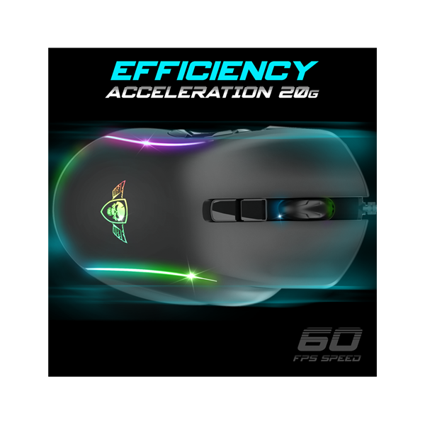 Spirit of Gamer ELITE-M30  Optikai 10 gomb programozható RGB Egér  Fekete 