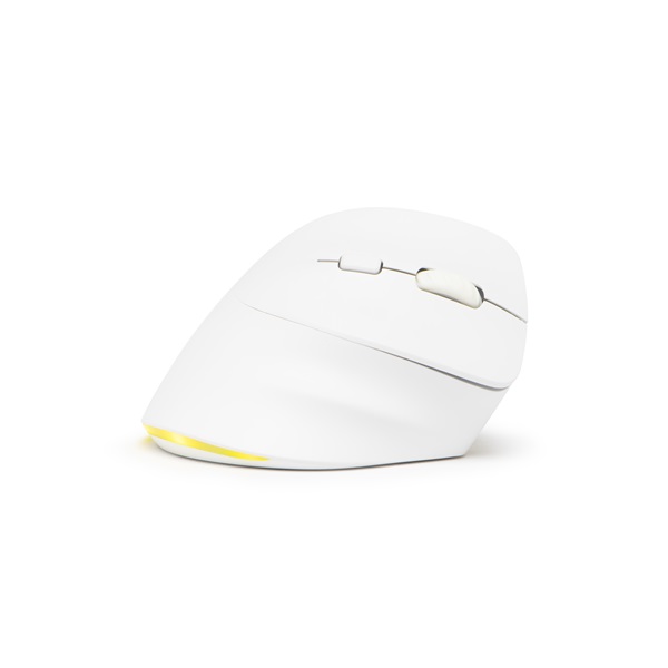 Bluestork M-WL-ERGO-LUMI-W  Ergonomic Rechargeable  Vezeték nélküli Egér Fehér 