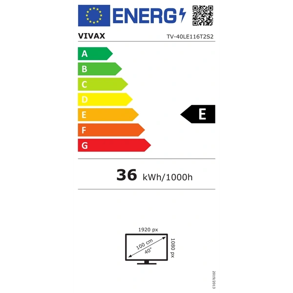 Vivax 40" 40LE116T2S2 Full HD LED Televízió