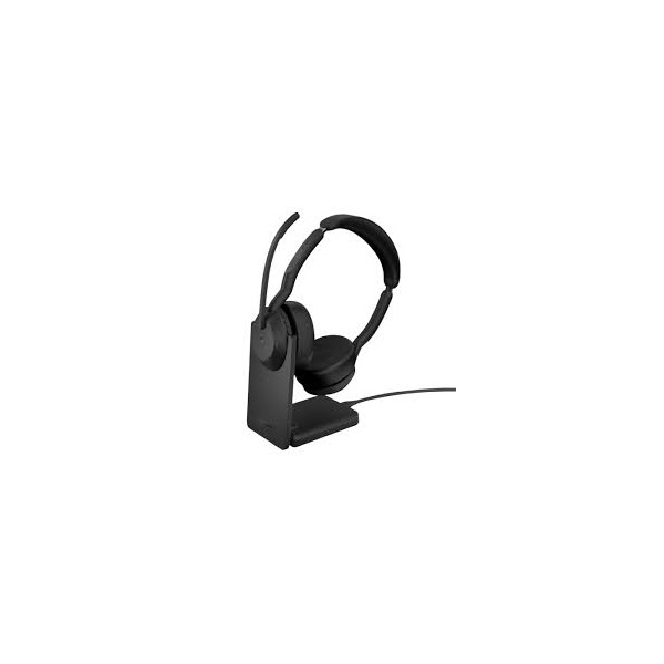 JABRA Fejhallgató Evolve2 55 MS Stereo Bluetooth Vezeték Nélküli Mikrofon + Töltő állomás