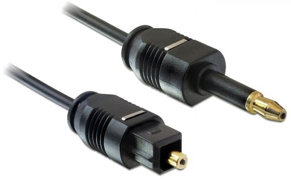 Delock Toslink Standard apa > Toslink mini 3.5 mm apa kábel 2m fekete (82876) Delock Toslink Standard apa > Toslink mini 3.5 mm apa kábel 2m fekete (82876)