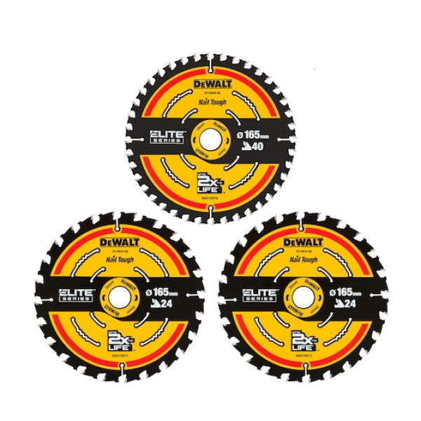 DEWALT Körfűrészlap  készlet  ELITE SERIES  3db 165mm
