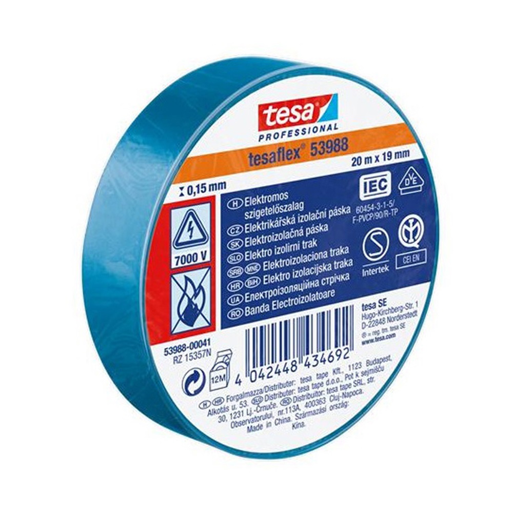 Tesa Szigetelőszalag 19mmX20m  kék (53988-00041-00)
