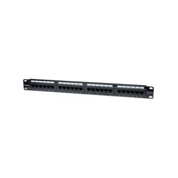 Manhattan Patch panel CAT6 UTP 24 PORT 1U 19" fekete (520959) Manhattan Patch panel CAT6 UTP 24 PORT 1U 19" fekete (520959)