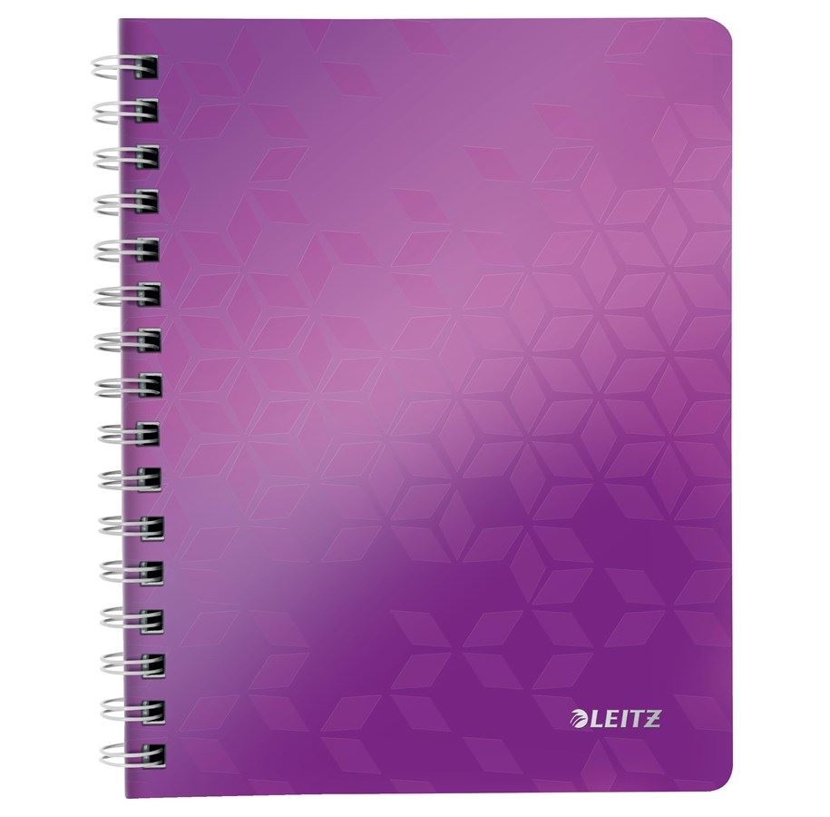 Leitz WOW spirálfüzet A5, kockás, lila (46410062) Leitz WOW spirálfüzet A5, kockás, lila (46410062)