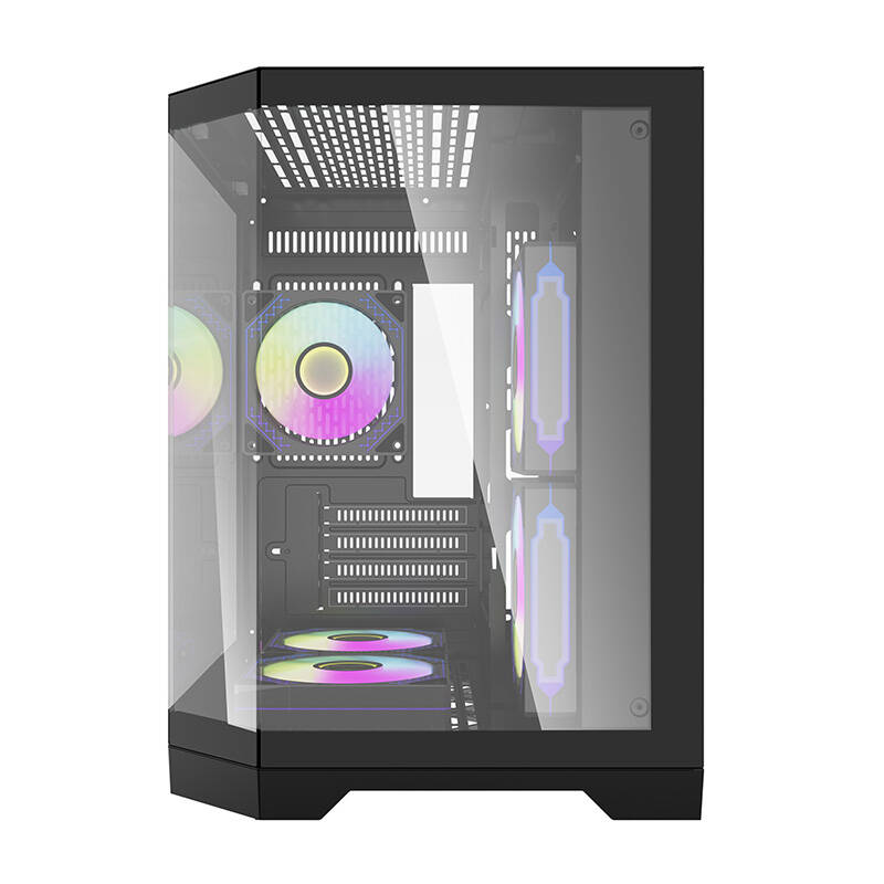 Darkflash FT350 számítógépház + 5 ARGB ventilátor (fekete)