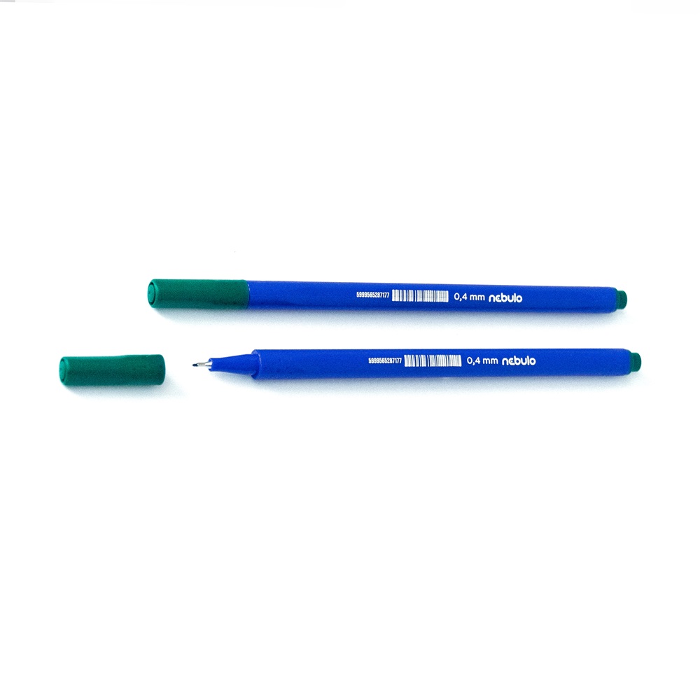 Nebuló Rostirón, tűfilc 0,4mm, háromszög test  722-B, zöld (FL/TF-722-B-GREEN)