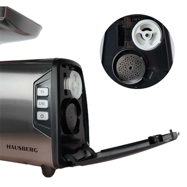 Hausberg HB-3460 2500W rozsdamentes acélházas  réz motor húsdaráló