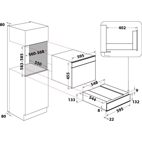 Whirlpool WD142IX Elektromos melegentartó fiók